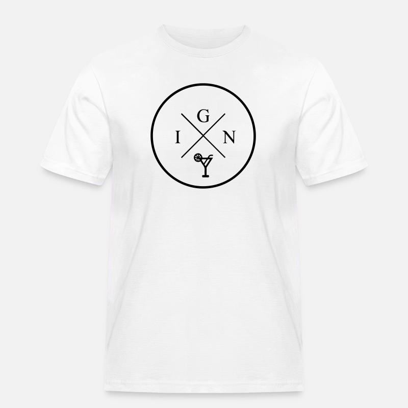 gin - Männer Workwear T-Shirt - Weiß