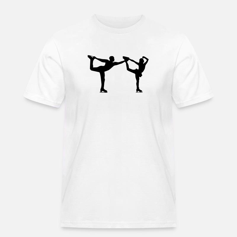 Eiskunstlauf - Männer Workwear T-Shirt - Weiß