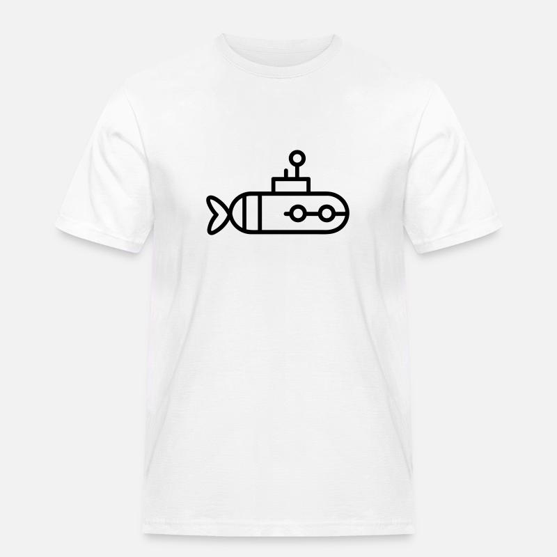 U-Boot-Boot - Männer Workwear T-Shirt - Weiß