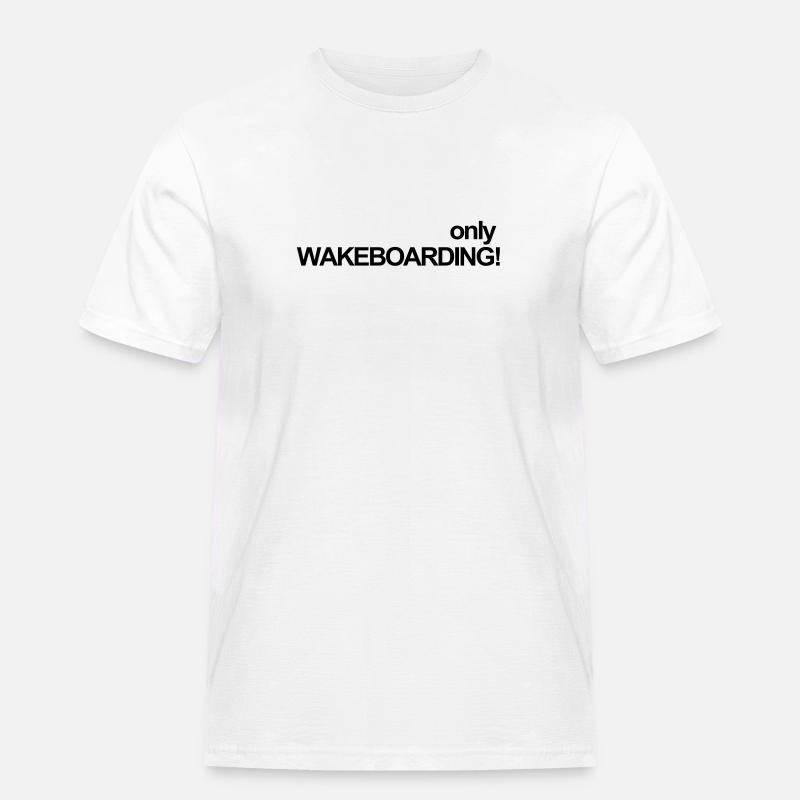 WAKEBOARD, WAKE, eau, câble, Raley, EAU,Invert - T-shirt Workwear homme - blanc