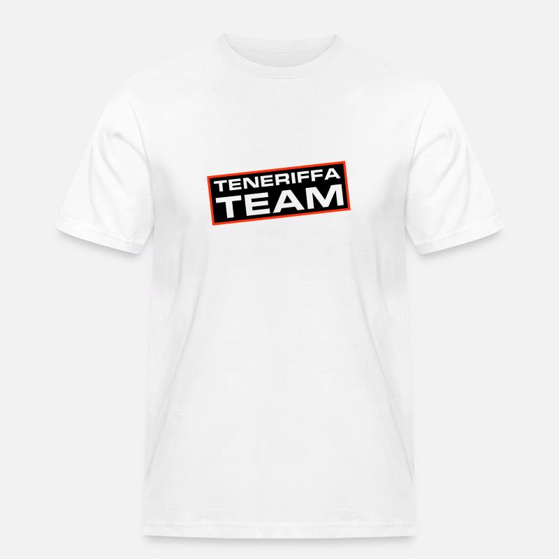 Teneriffa Team - Männer Workwear T-Shirt - Weiß