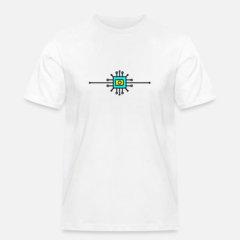 Computer Chip Digital Sensor - Men's Workwear T-Shirt - white