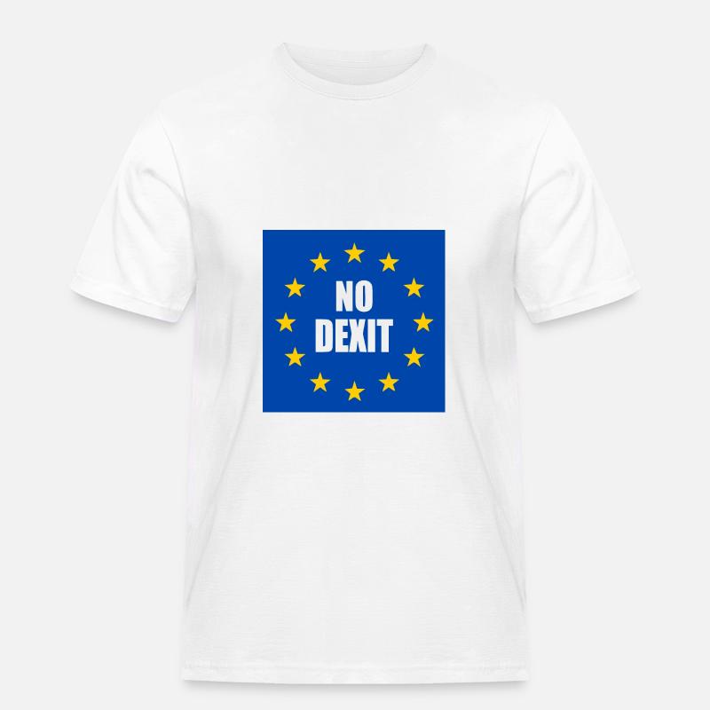No dexit - Männer Workwear T-Shirt - Weiß