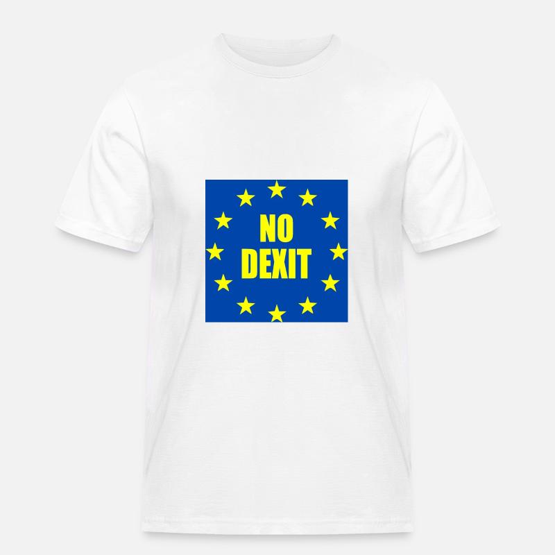 No dexit - Männer Workwear T-Shirt - Weiß