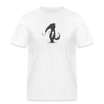 Lustiger Ameisenbär - Männer Workwear T-Shirt - Weiß - Vorne - AI Model Male 185 dark (185cm)