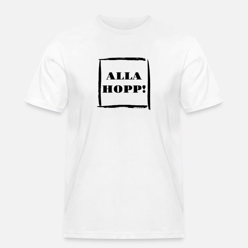Alla Hopp - Männer Workwear T-Shirt - Weiß