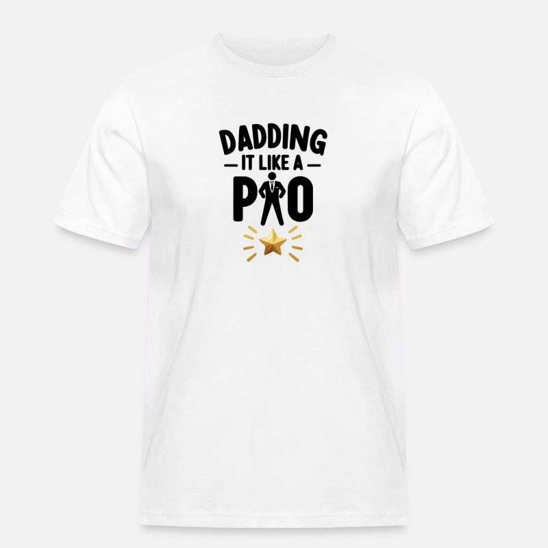 Dadding wie ein Profi - Männer Workwear T-Shirt - Weiß
