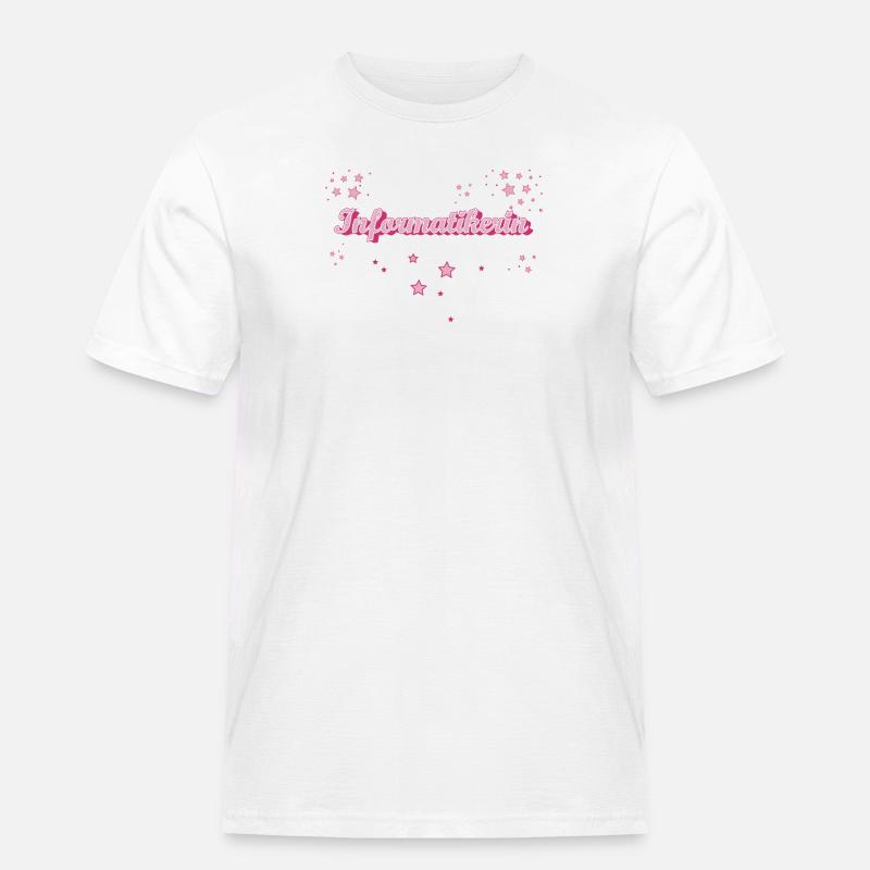 Programmierer Abschluss-Geschenk Informatikerin - Männer Workwear T-Shirt - Weiß