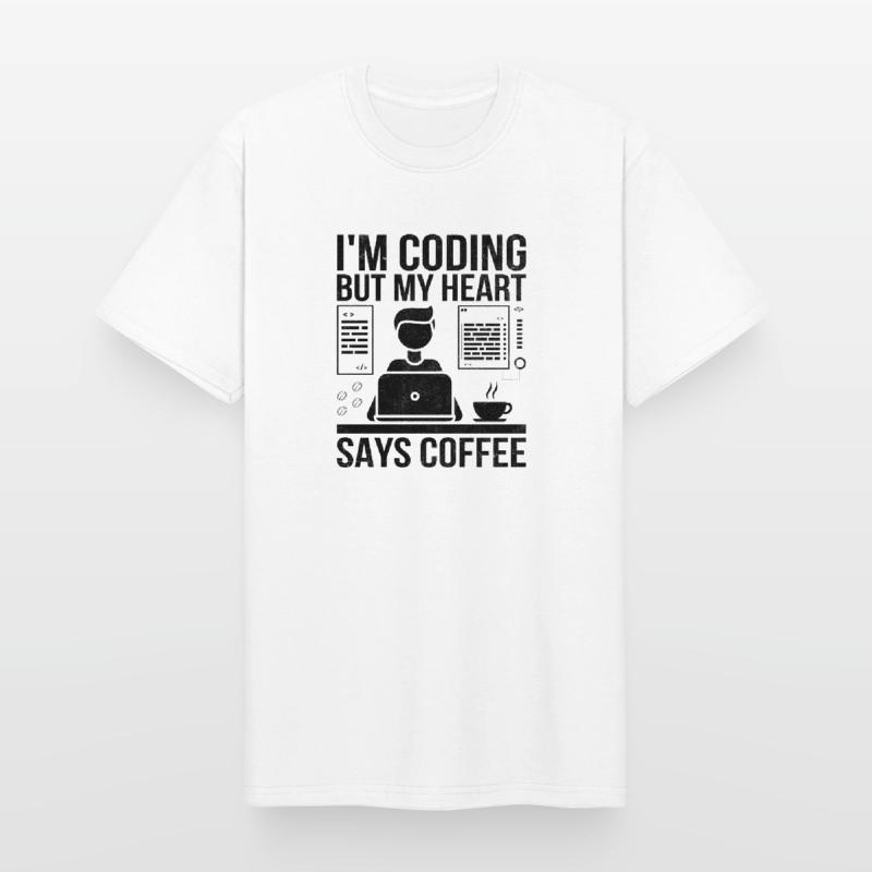 Café Codage Programmeur Codeur Développeur Nerd Coff T-shirt Workwear homme