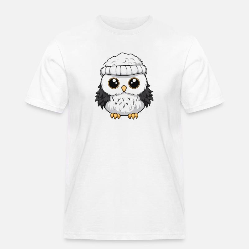 Eule Winter Tier Baby Comic - Männer Workwear T-Shirt - Weiß