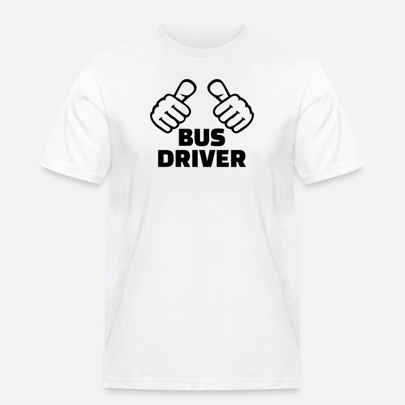 Busfahrer - Männer Workwear T-Shirt - Weiß