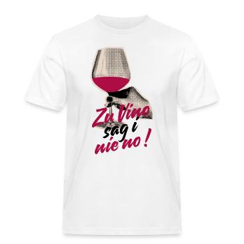 Zu Vino sag i nie no Wein Liebhaber Humor Spruch - Männer Workwear T-Shirt - Weiß - Vorne - AI Model Male 185 dark (185cm)