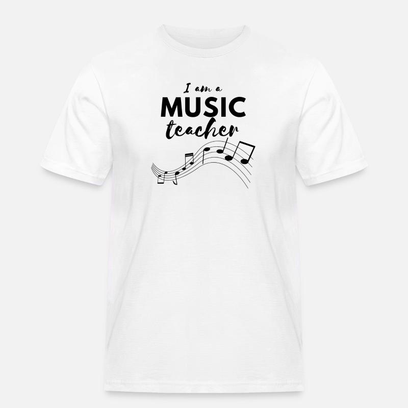 Ich bin eine MUSIKLEHRER-Sammlung - Männer Workwear T-Shirt - Weiß