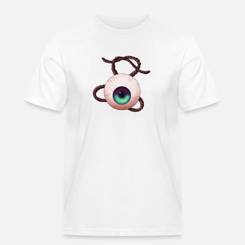 Eyeball - Männer Workwear T-Shirt - Weiß