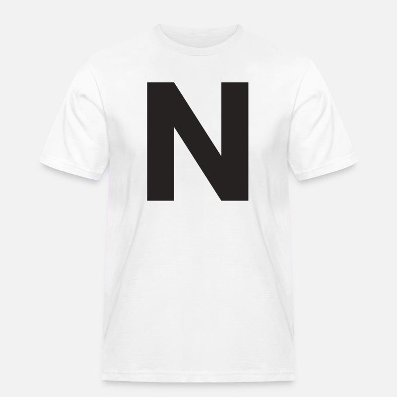 N - Männer Workwear T-Shirt - Weiß