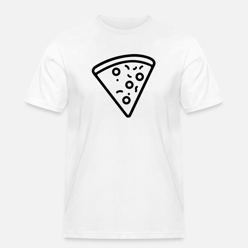Pizzastück - Männer Workwear T-Shirt - Weiß