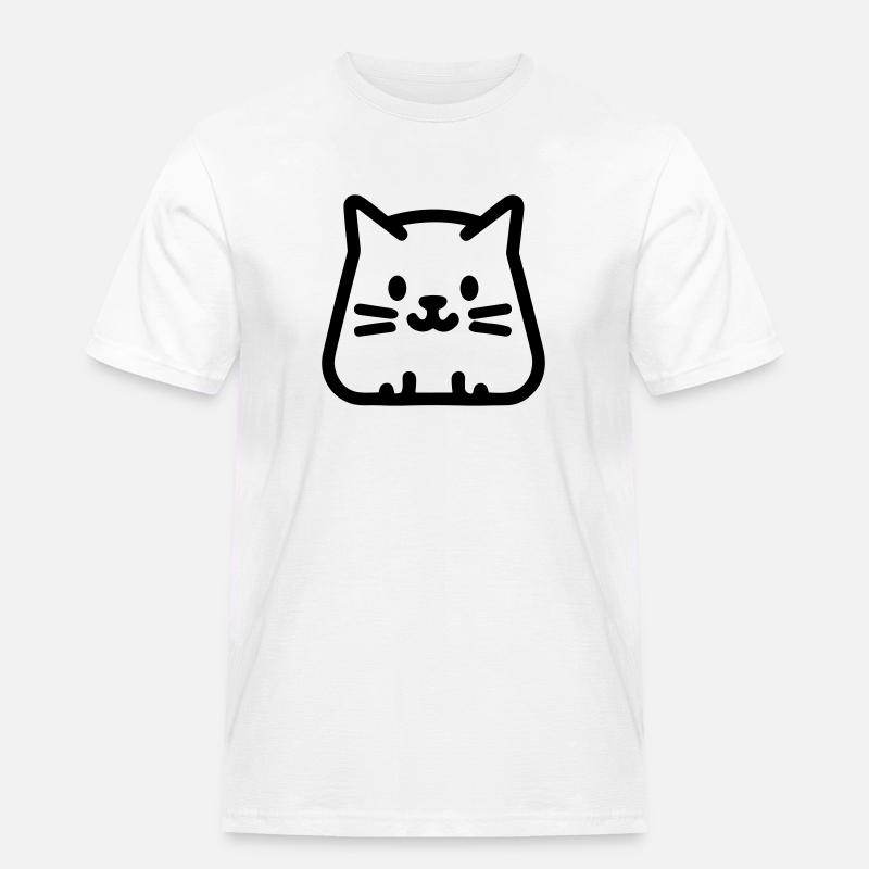 Kätzchen - Männer Workwear T-Shirt - Weiß