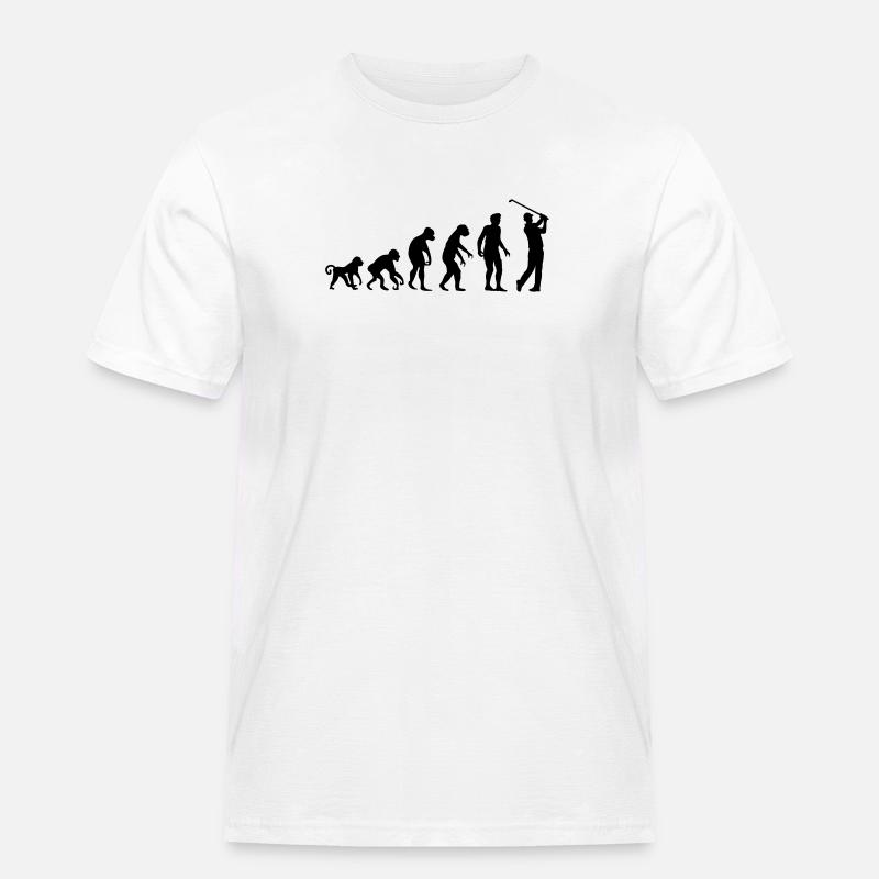 golf_evolution - Männer Workwear T-Shirt - Weiß