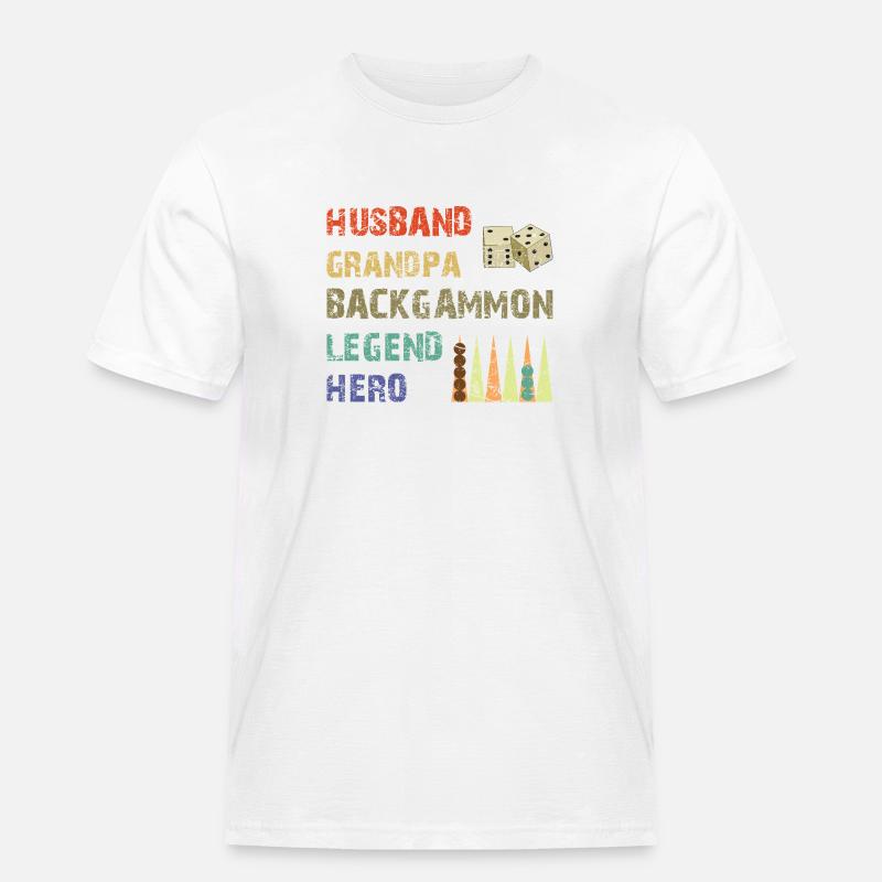 Backgammon Spiel - Männer Workwear T-Shirt - Weiß