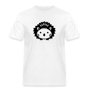 Igel - Männer Workwear T-Shirt - Weiß - Vorne - AI Model Male 185 dark (185cm)