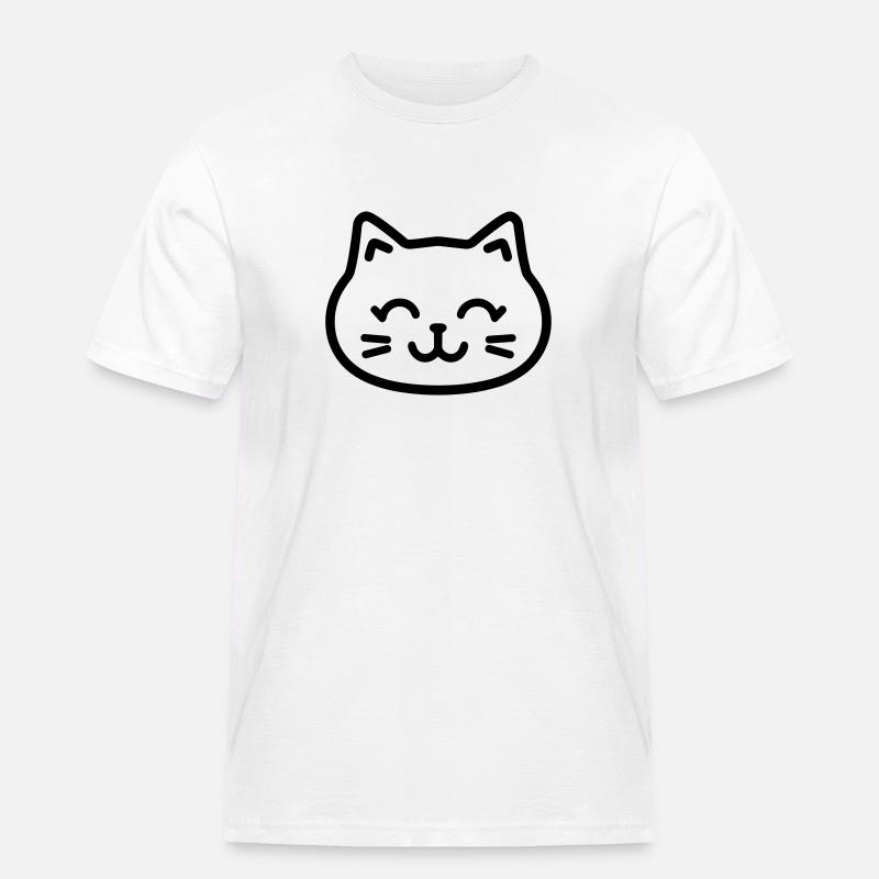 Kätzchen - Männer Workwear T-Shirt - Weiß