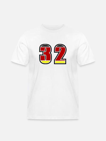 32 Number Germany Jersey - Men's Workwear T-Shirt - white