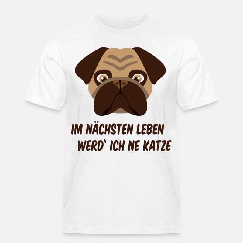 Frustrierter Mops - Männer Workwear T-Shirt - Weiß