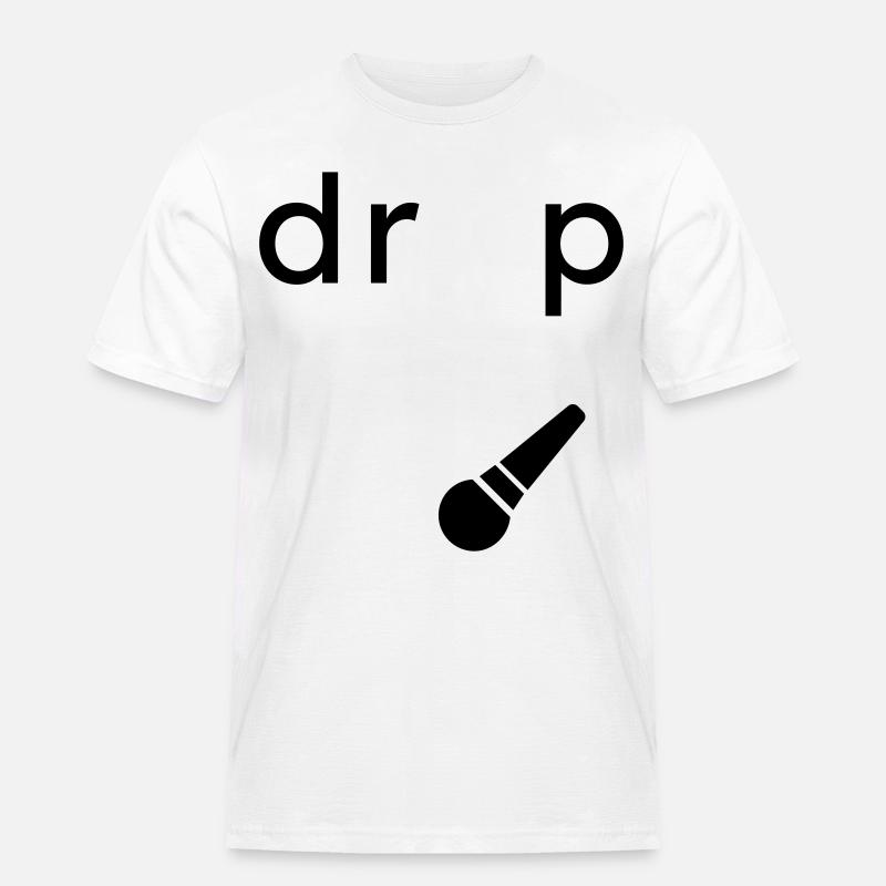 Drop the Microphone Geschenk - Männer Workwear T-Shirt - Weiß
