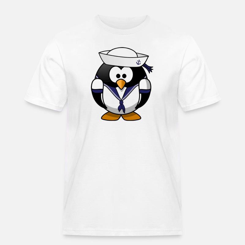 Matrosen Pinguin Geschenkidee Sonderangebot - Männer Workwear T-Shirt - Weiß