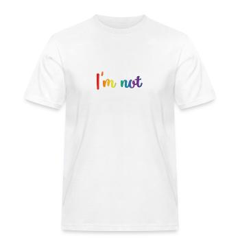 Gay - Homosexuell - Gay Pride - Geschenk - Pride - Männer Workwear T-Shirt - Weiß - Vorne - AI Model Male 185 dark (185cm)