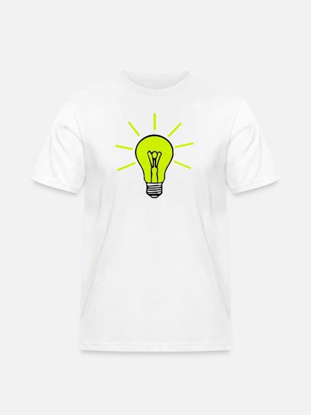 Glühbirne - Männer Workwear T-Shirt - Weiß