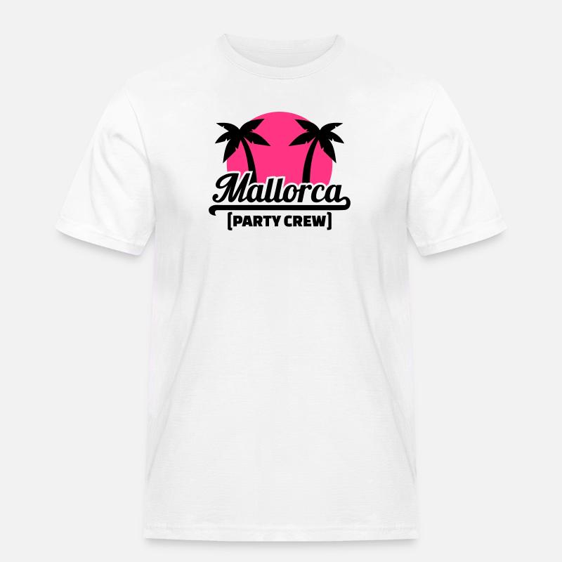 Mallorca - Männer Workwear T-Shirt - Weiß