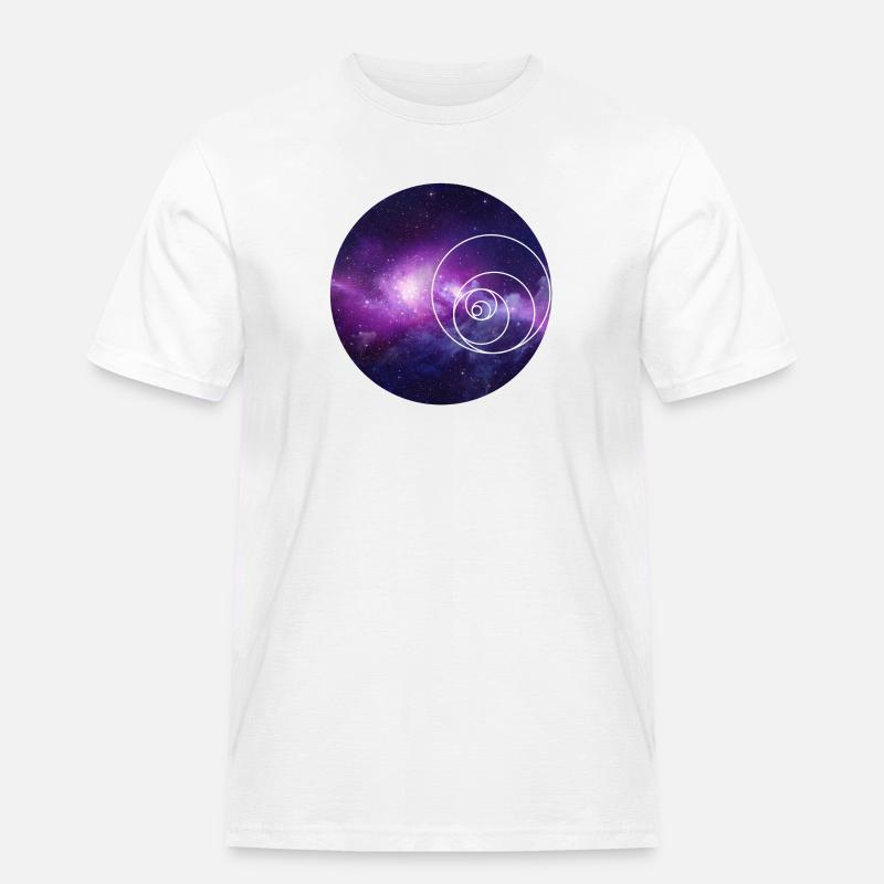Galaxy Circle - Männer Workwear T-Shirt - Weiß