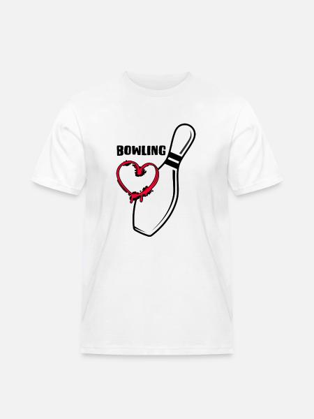 bowling strike bowlingbahn bowling-love - Männer Workwear T-Shirt - Weiß