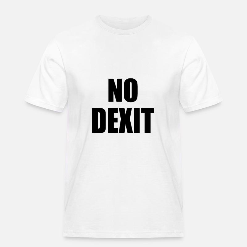 No dexit - Männer Workwear T-Shirt - Weiß