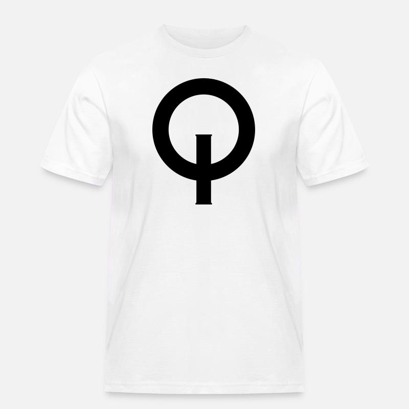 Optimist_Zeichen-svg - Männer Workwear T-Shirt - Weiß