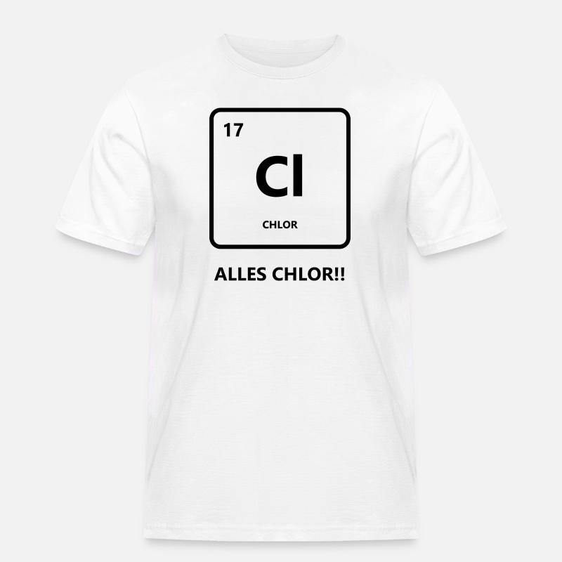 Alles Chlor oder was? - Männer Workwear T-Shirt - Weiß