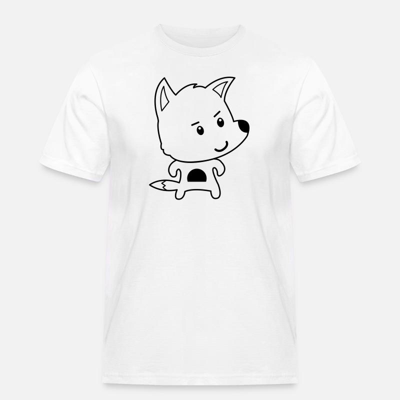 fuchs comic - Männer Workwear T-Shirt - Weiß