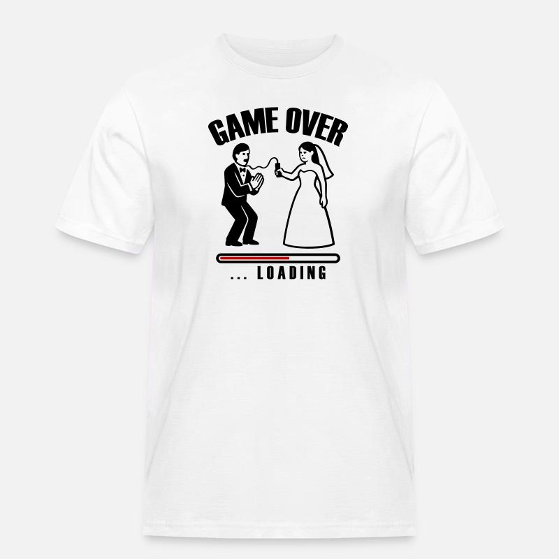 Game Over Loading Hochzeit - Männer Workwear T-Shirt - Weiß