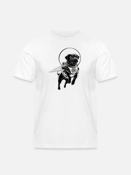 Space pug dog - Men's Workwear T-Shirt - white