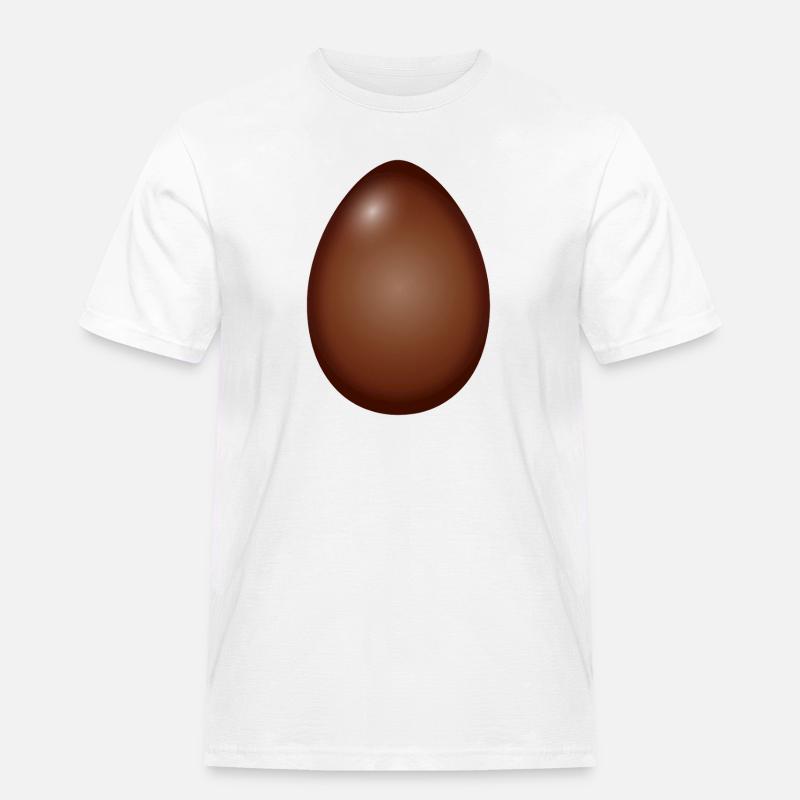 Chocolate Easter egg classic and simple - Men's Workwear T-Shirt - white