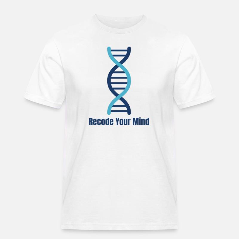 Recode Your Mind DNA Mindset - Männer Workwear T-Shirt - Weiß