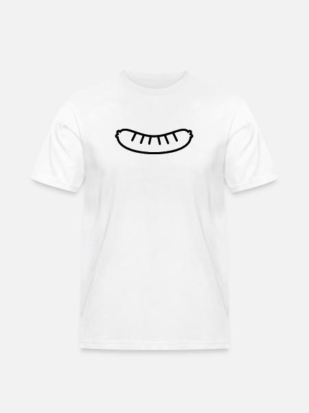 Sausage Outline - Men's Workwear T-Shirt - white