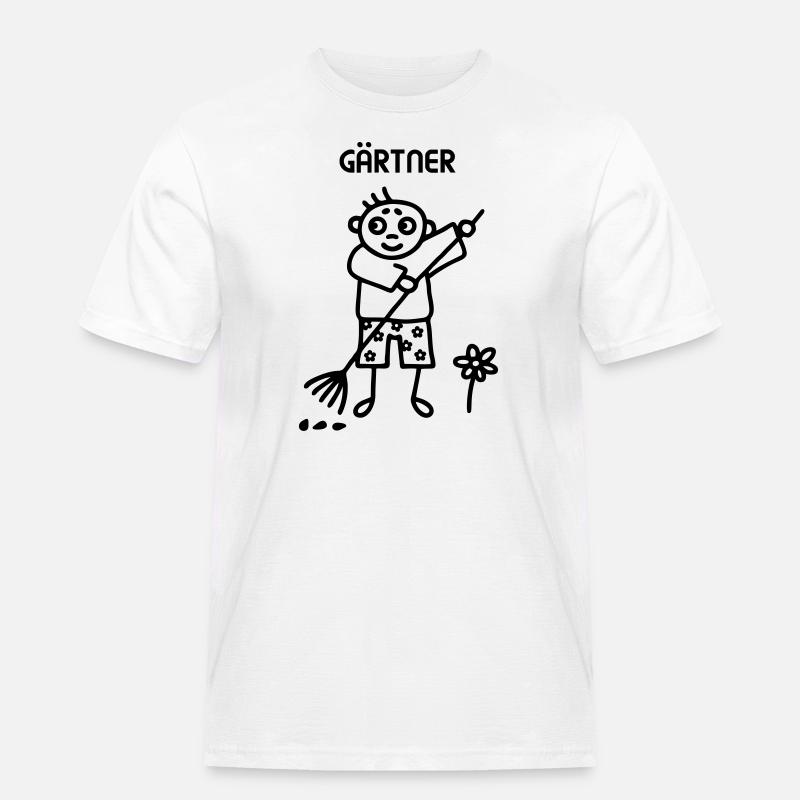 Gärtner - Gartenarbeit - Männer Workwear T-Shirt - Weiß