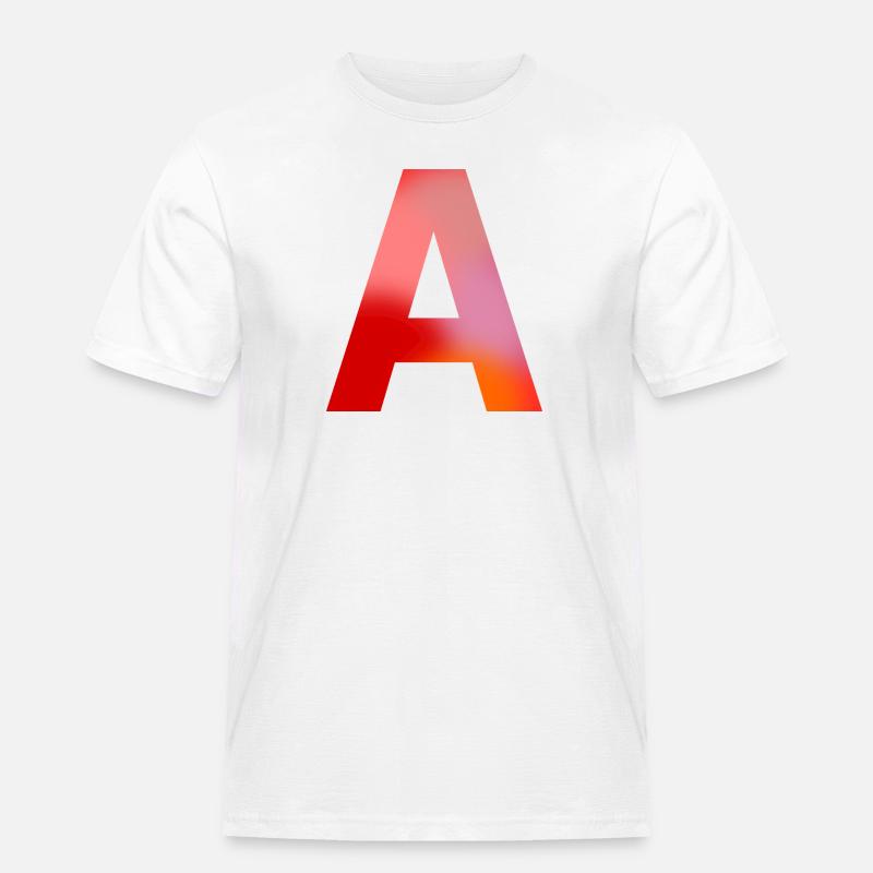 Buchstabe A - Männer Workwear T-Shirt - Weiß