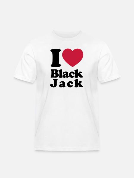 i love black jack - Men's Workwear T-Shirt - white