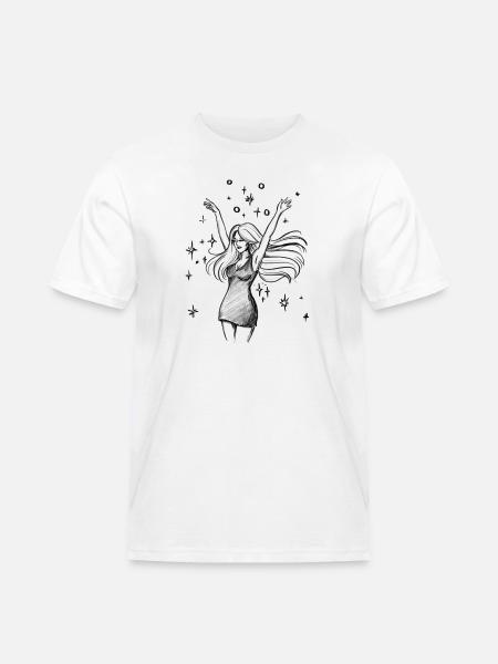 Dancing Woman Empowerment - Illustration - Men's Workwear T-Shirt - white