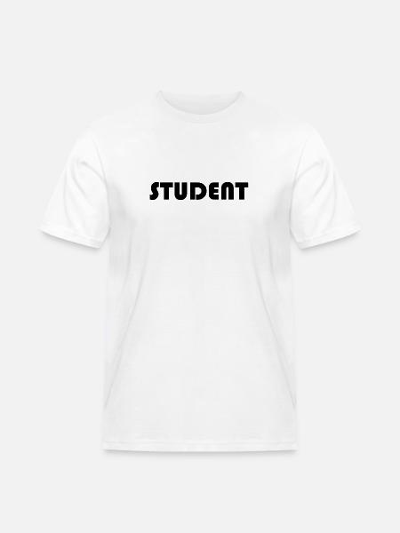 STUDENT Logo - Männer Workwear T-Shirt - Weiß