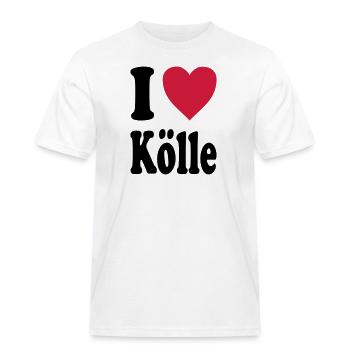I love Cologne (Cologne / Cologne) - Men's Workwear T-Shirt - white - Front - AI Model Male 185 dark (185cm)