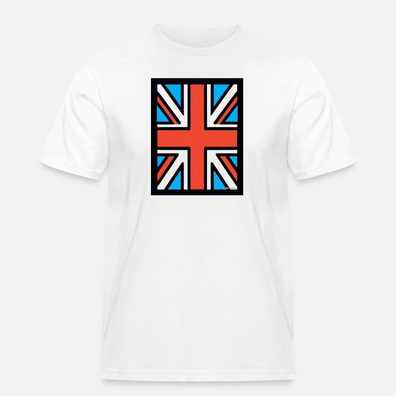 Union Jack - Maglietta da lavoro per uomo - bianco